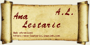Ana Leštarić vizit kartica